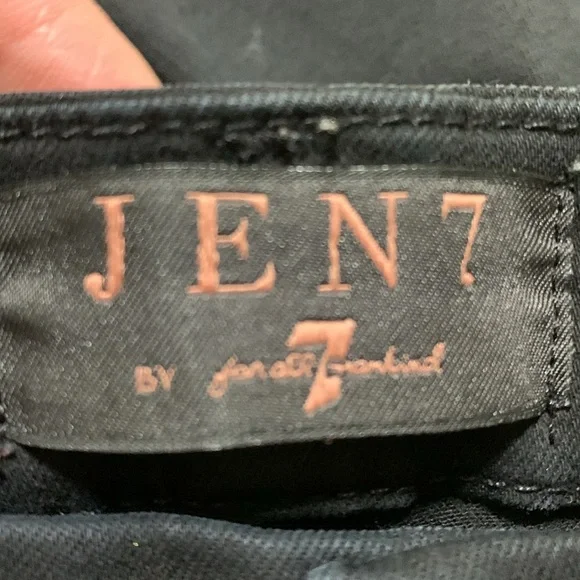 Jen7 by 7 For All Mankind smooth Black Ankle Skinny Jeans‎ Size 4 mid rise - Picture 6 of 11